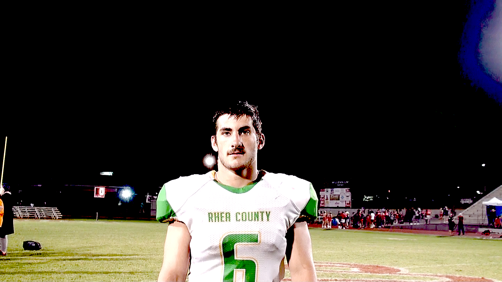 Senior Drew Fisher was the leading tackler on a defense that held Ooltewah to 28 yards rushing and 7 points in the 35-7 win by Rhea County on 9/17/21.(Photo:GaryBolden/TennesseeCommunityMagazine)